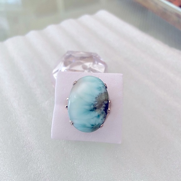 ❤️⭐️❤️ Natural Larimar gemstone 💎 ring - Picture 3 of 7